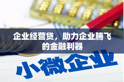 英德企业经营贷，助力企业腾飞的金融利器