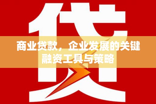 邛崃商业贷款，企业发展的关键融资工具与策略
