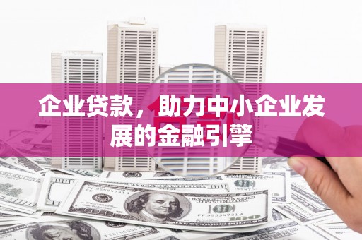 泽普企业贷款，助力中小企业发展的金融引擎