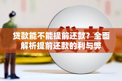 城关贷款能不能提前还款？全面解析提前还款的利与弊